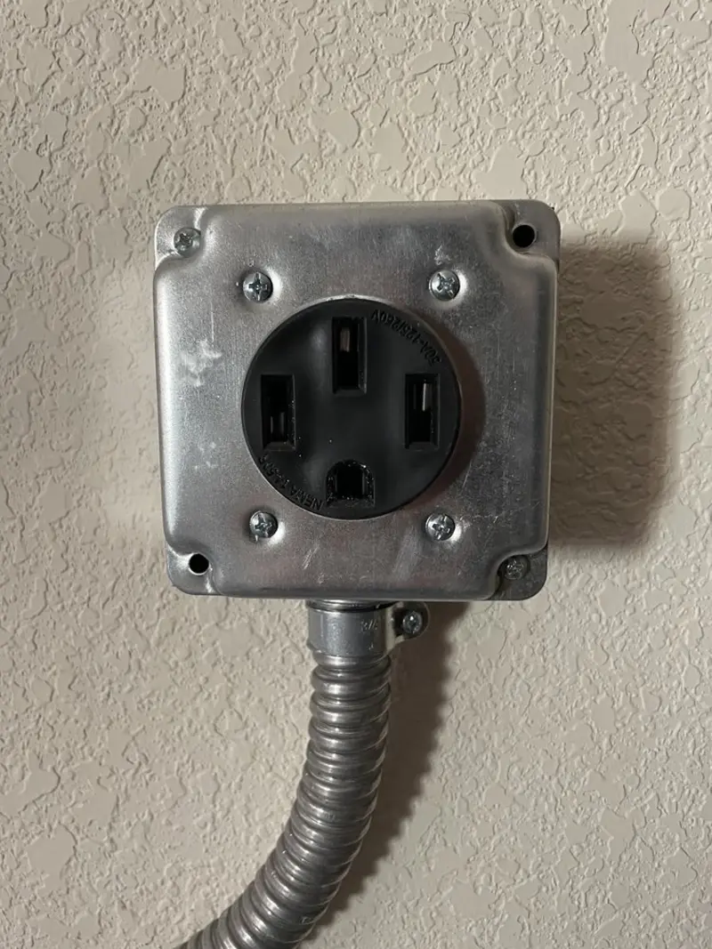 NEMA 14-50 outlet installed for Electrical Panel Upgrade in Lynwood